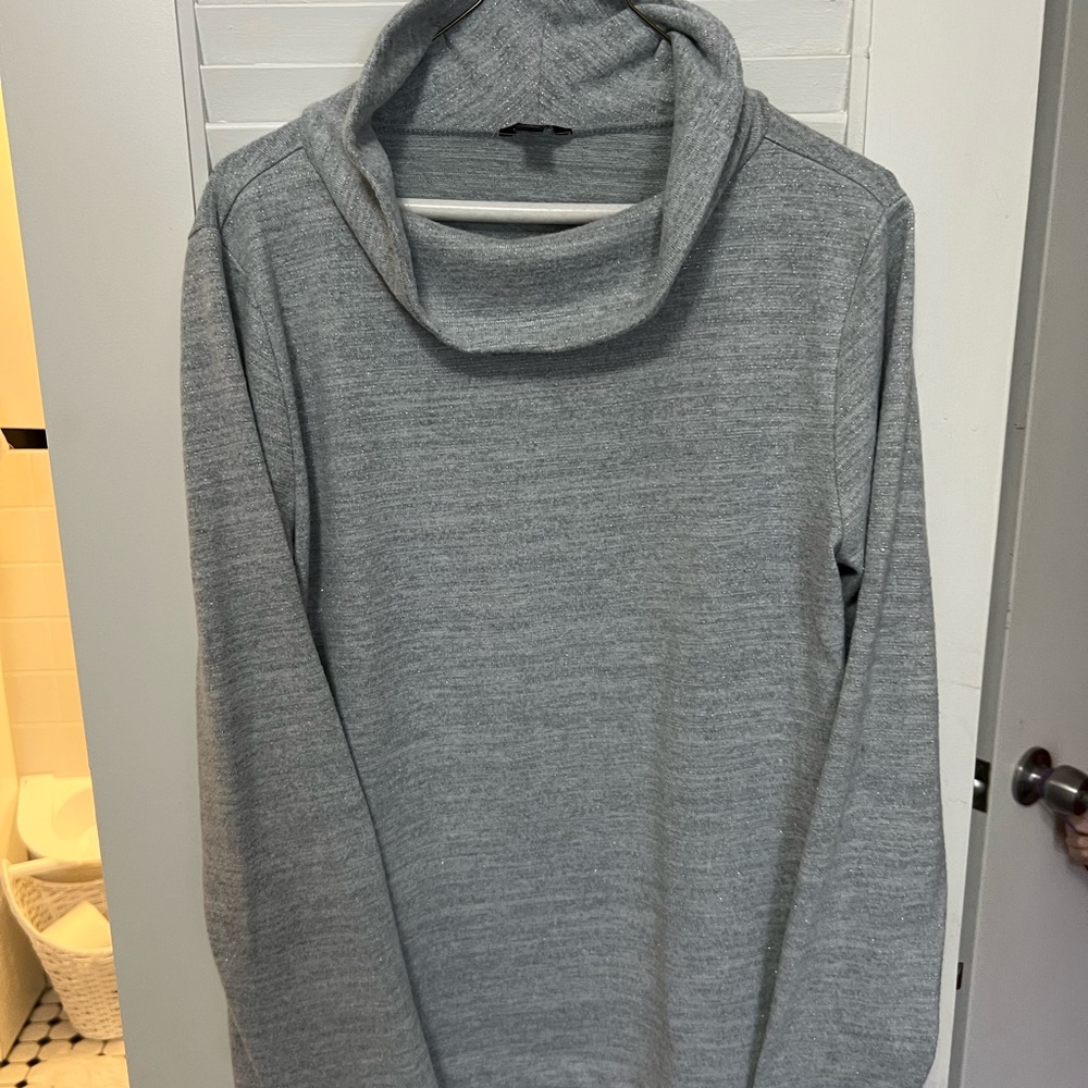 Cowl Neck Grey Sparkles